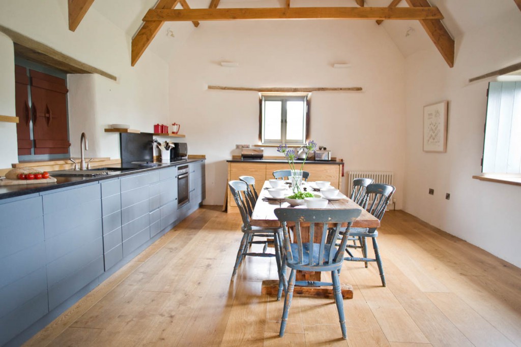 Dining area at Mowhay Barn Conversion Kestle Barton Helford