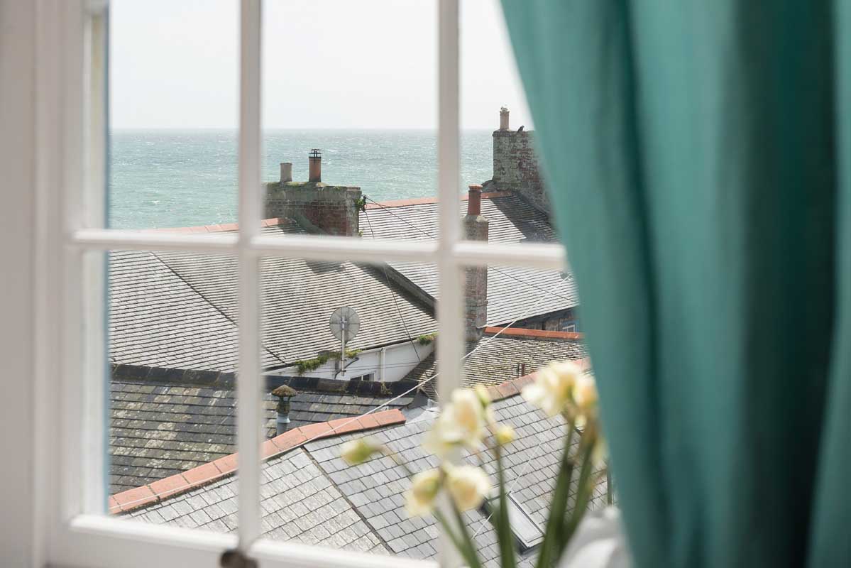 View over Mousehole from St Clement's House holiday accommodation