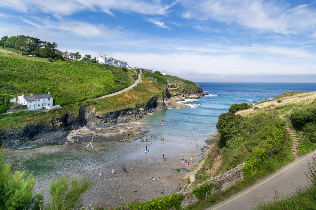 Cove near Dog-friendly Apartments in Port Gaverne by Forever Cornwall Holiday Cottages