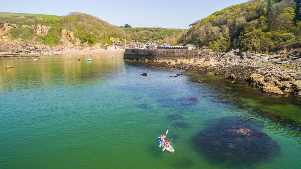 Beach near Fowey River holiday cottages by Forever Cornwall