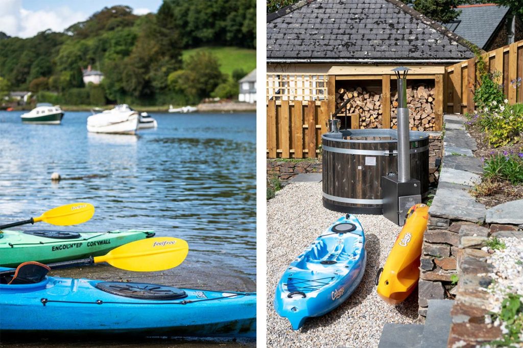 Outside Roselyn Cottage in Lerryn, Cornwall